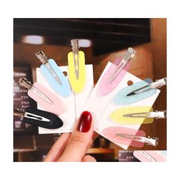 Hair Clips Barrettes Women Traceless Hairpin Transparent Candy Colour Summer Side Make Up Hairdressing Bath Cute Jewellery Gift 0 3Wy Dhemv