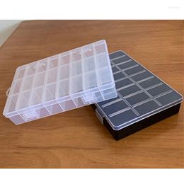 Storage Boxes 24 Compartments Plastic Box Jewelry Earring Beads Screw Accessories Classification Fixed Display Organizer