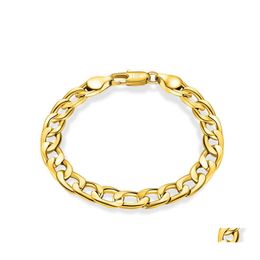 Link Chain 612Mm 18K Gold Plated Bangle Women 925 Sier Link Bracelet For Men Fashion Jewellery In Bk Drop Delivery Bracelets Otjvx