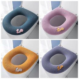 Toilet Seat Covers Washer Ring Cushion Bathroom Cover Mats Plush Winter Mat