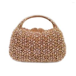 Evening Bags XIYUAN Lady Crystal Clutch Purse For Women Formal Wedding Party Rhinestones Handbags Bridal Flower Handbag