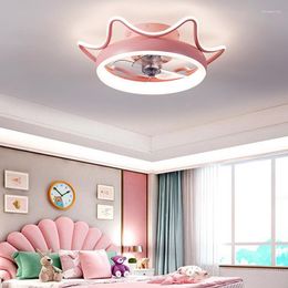 110V220VSimple Children's Room Ceiling Lamp Modern Fan With Light