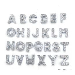 Shoe Parts Accessories Crystal Letters Charm Decoration Buckle Jibizt For Croc Charms Clog Buttons Pins Drop Delivery Shoes Dhein