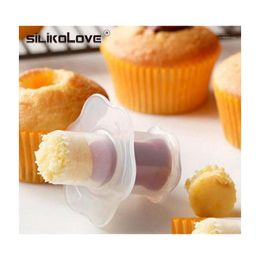 Cake Tools Silikolove Cupcake Corer Plunger Cutters Muffin Pasty Decorating Kitchen Baking Pastry Accessories1 Drop Delivery Home Ga Dhxiu