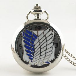 Pocket Watches Vintage Bronze Silver Gold Watch Animation Creative Wing Necklace Clock Men's And Women's Quartz For Gift