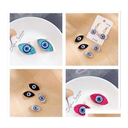 Charms Jewellery Accessory Diy Fashion Ornaments Evil Eye Pendant Resin Necklace Earrings Pendants Drop Delivery Findings Components Dh8Oa