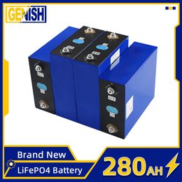 280Ah 3.2V LifePo4 Grade A High Capacity Deep Cycle Cell DIY 48V 96V Rechargeable Battery Pack For RV Boats Solar Energy System