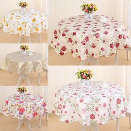 Table Cloth Plastic Tablecloth Print Flower Waterproof Party Cover Background Home Kitchen Dining Decor Supplies