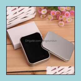 Storage Boxes Bins Sier Metal Tin Box For Oil Lighter Party Gift Case Wholesale Sn1620 Drop Delivery Home Garden Housekee Organizat Dhx52