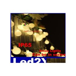 Led Strings 10M 100Leds Globe String Lights 9 Colours Ball Fairy Light For Party Christmas Wedding Year Indoor Outdoor Decoration Dro Otacs