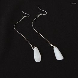 Stud Earrings Vintage Long Tassel Women 2023 Fashion Brand Jewellery Water Drop Transparent Statement Gift Design
