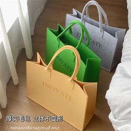 Fashion Large Capacity Women's Bag 2023 Designer Simple Handbag Female Solid Colour Big Tote bag Felt Shoulder Shopper Bags