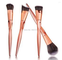 Makeup Brushes By DHL 100set 4pcs/set Luxury Rose Gold Tools Foundation Powder Brush Set Beauty Kits Pencel Gift Women Tool