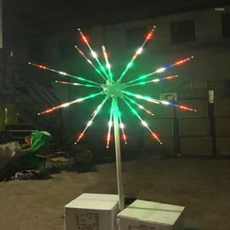 Christmas Decorations Outdoor Usage LED Fireworks Light Tree 20pcs Branches 2m Height Colorful Changing Garden Landscape Decoration