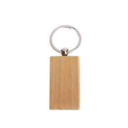 Keychains Lanyards 40 Pcs Blank Wooden Key Chain Diy Wood Tags Gifts Yellow 20 Oval Rec80 Q2 Drop Delivery Fashion Accessories Dhiug