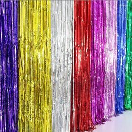 Party Decoration 2M Gold Silver Balloon Foil Tassels Garlands Tinsel Tassel Wedding Kids Birthday Ornaments Supplies