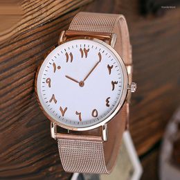 Wristwatches Fashion Design Arabic Numbers Watch Women Watches Rose Gold Mesh Band Quartz Price DropWristwatchesWristwatches Thun22