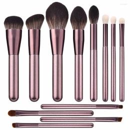 Makeup Brushes 12 Pcs Premium Professional Synthetic Hair Set Cosmetic Powder Foundation Concealers Brush Kit