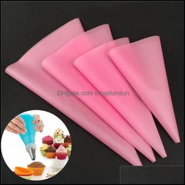 Baking Pastry Tools 4Pcs/Pack Confectionery Bag Sile Icing Pi Cream Nozzle Diy Cake Decorating Dropship Drop Delivery Home Garden Dhibk