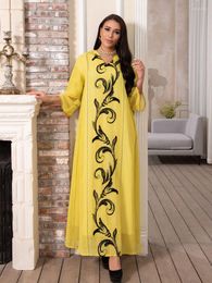 Ethnic Clothing Ramadan Eid 2023 Women Dubai Beading Jalabiya Hooded Abaya Loose Mesh Muslim Islamic Arab Maxi Dress Morocco Party Plus Size