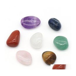Arts And Crafts 7Pcs/Set Reiki Natural Stone Tumbled Irregar Polishing Rock Quartz Yoga Meditation Energy Bead For Chakra Healing Dr Dhfah