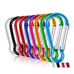 Key Rings Climbing Button Carabiner Hiking Hook Outdoor Sports Mti Colours Aluminium Safety Carabiners Buckle Keychain Gifts Drop Del Dhq79