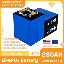 3.2V LiFePO4 280AH Battery Brand New Rechargeable Lithium Iron Phosphate Battery DIY 12V 24V 48V RV Boat Solar System Golf Cart