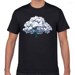 Men's T Shirts Tops Shirt Men Fall Trees 03 Funny White Geek Print Male Tshirt XXXL