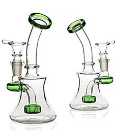 Glass Beaker Bong Dab Rig inline Matrix Percolator 7inch Tall Heady Water Pipes Bongs dab recycler bong with 14mm glass oil burner pipe