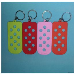 Shoe Parts Accessories Croc Keychain Holder Candy Colour Sile Wristbands Hine Adjustable Plate For Charms Women Child Gift Can Matc Dhyvi