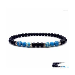 Beaded Strand 2023 Classic Round Charm Bracelet Men Simple Handmade 6Mm Stone Bead For Jewellery Gift Drop Delivery Bracelets Dhxvm