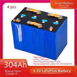 304Ah 3.2V Lifepo4 Battery for 48V Lithium Prismatic Phosphate Battery Pack for 12V Battery Pack EV Energy Storage Solar System