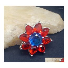 Pendant Necklaces Gemstonefactory Jewelry Big Promotion 925 Sier Red Garnet Blue Topaz Women Ladies Mom Gifts Necklace Drop Delivery Dhf0T