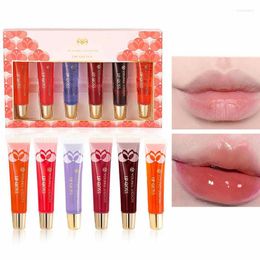 Lip Gloss 6 Pcs Glossy Oil Set Moisturizing Color Changing Liquid Lipstick Lustrous Plumping For Lips Women Care