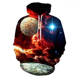 Men's Hoodies Bright Starry Sky 3d Sweatshirt Fashionable Earth 2023 All-match Hoodie Top Print Street Style