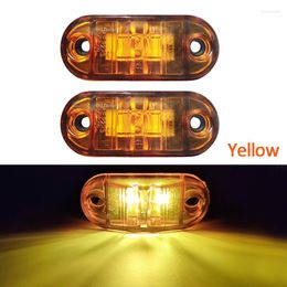 All Terrain Wheels 2pcs Side Marker Lights Lamps Auto Trailer Truck Warning Yellow Colour 12v/24v Lorry LED