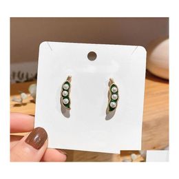 Stud Fashion Jewelry S925 Sier Post Faux Pearl Pea Earrings Drop Delivery Dh8Dm