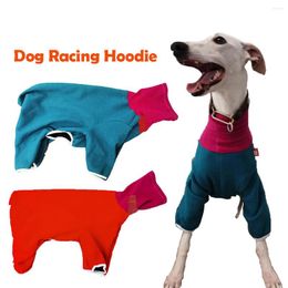 Dog Apparel Warm Clothes Hoodie Coat Winter Race Dogs Jacket Thick Pet Clothing Outfit For Small Medium Whippet Greyhound Gree