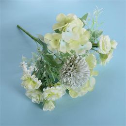 Decorative Flowers & Wreaths Great Highly Simulated 7 Heads Artificial Flower Decoration Simulation Bouquet Beautiful Fine TextureDecorative