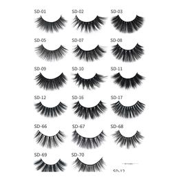 False Eyelashes 17Style 3D Mink Hair Fake Eyelash 100 Thick Real Natural Extension Dhs Drop Delivery Health Beauty Makeup Eyes Dhlnq