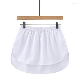 Skirts Spring Summer Shirt Large Hem Short Skirt Black White A-line Split Mini Tutu