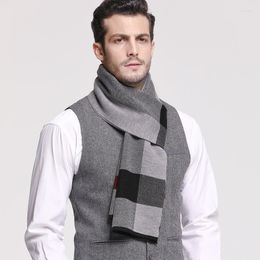 Scarves 2023 Classic Autumn & Winter Warm Plaid Man Scarf Cashmere Wool Panama Soft Striped Long High Quality 40 ColorsScarves Kimd22