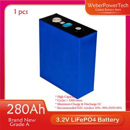 3.2V 280AH Lifepo4 Grade A Rechargeable Battery DIY Electric Car Lithium Cycle 6000 Time Iron Phosphate Batteri Power Cell