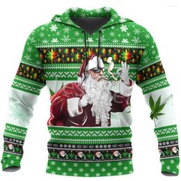 Men's Hoodies 3D Printed Christmas Santa Claus Trendy Clothing Fun Sweatshirt Casual Winter Hoodie Pullover Sportswear Style7