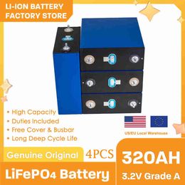 BRAND NEW 4-32PCS 3.2V LiFePO4 320Ah DIY Large capacity LiFePO4 Battery Pack Solar System Complete EU US TAX Free Fast Delivery
