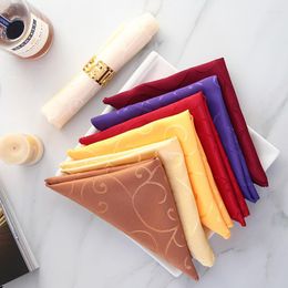 Table Napkin Cloth Restaurant El Meal Folding Flower Jacquard Mouth