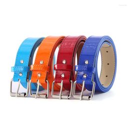 Belts High Quality PU Faux Leather Casual Women Belt Colourful Black White Blue Red Yellow Orange Female Strap Ceinture Femme