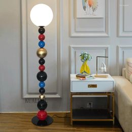 Floor Lamps Colorful Round Ball LED Personality Standing Lights For Living Room Decor Study Bedroom Tall Beside Lamp