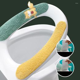 Toilet Seat Covers Adhesive Cover With Handle Easy Clean Washable Universal Thick Keep Warm Portable Bathroom Accessories