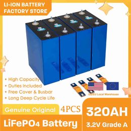 New 3.2V 320ah 310Ah LiFePO4 Battery DIY 12V 24V 48V Solar Energy Saving System Boat Rechargeable Inverter Batteries Cell